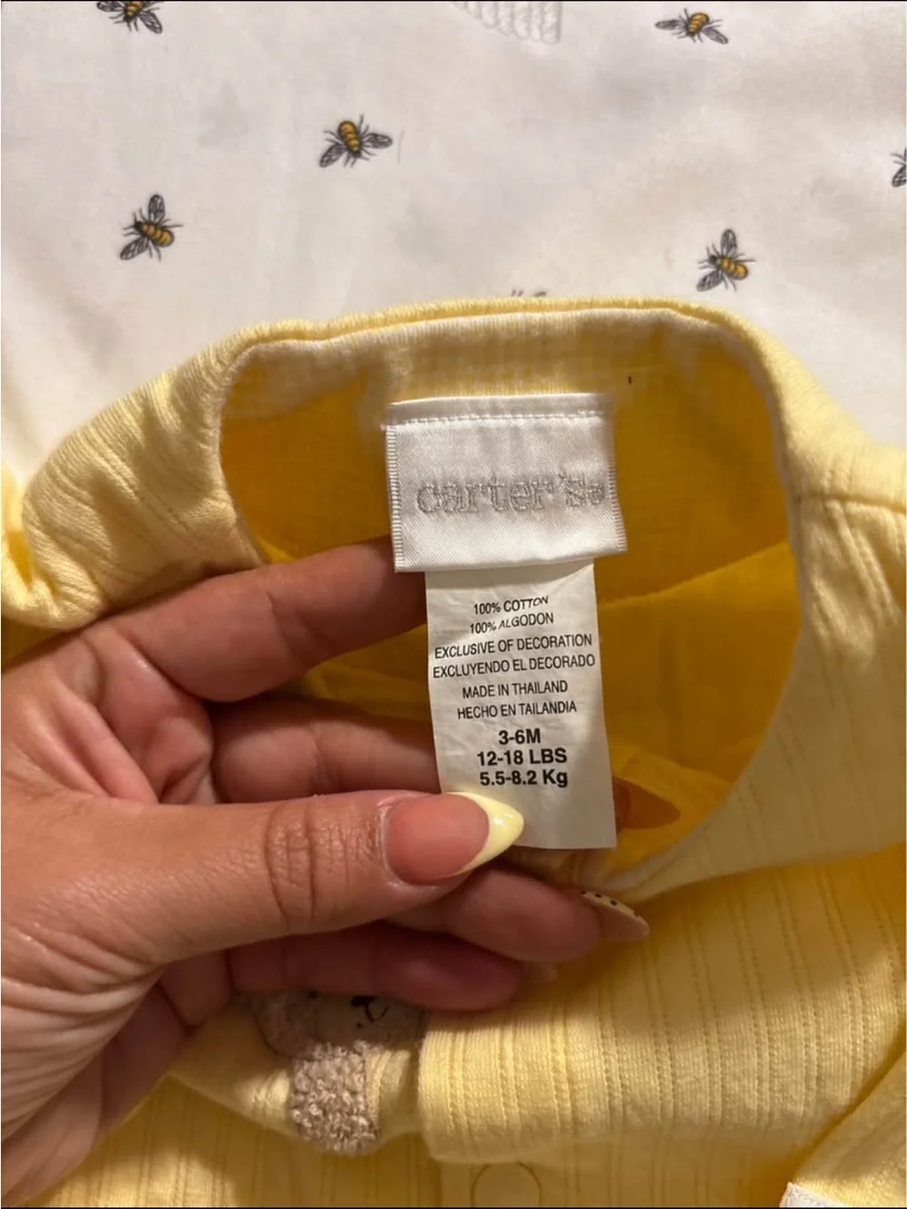 Carters soft yellow